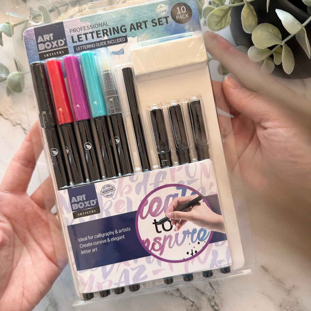 Lettering Art Starter Set for Hand Lettering & Creative Journaling ...