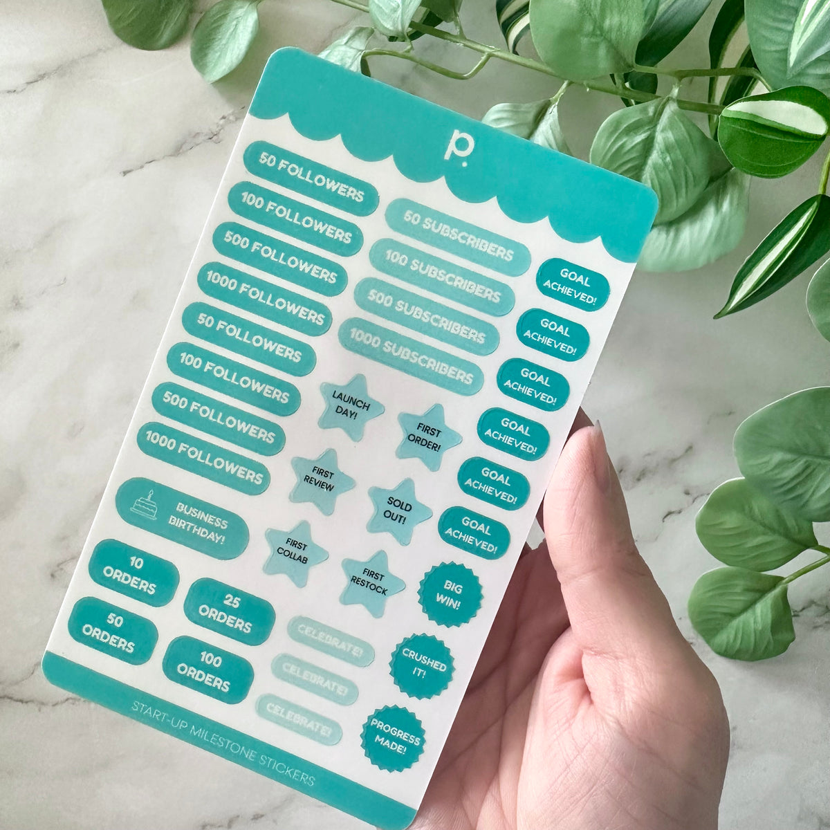 Start-Up Milestone Sticker Sheet – Preppamint